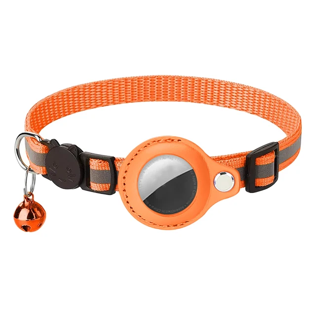 Reflecterende Halsband Gps Kat Kraag Met Locator Houders Veiligheid Bell Lichtgewicht Tracker Kat Halsbanden Voor Katten Kleine Honden -