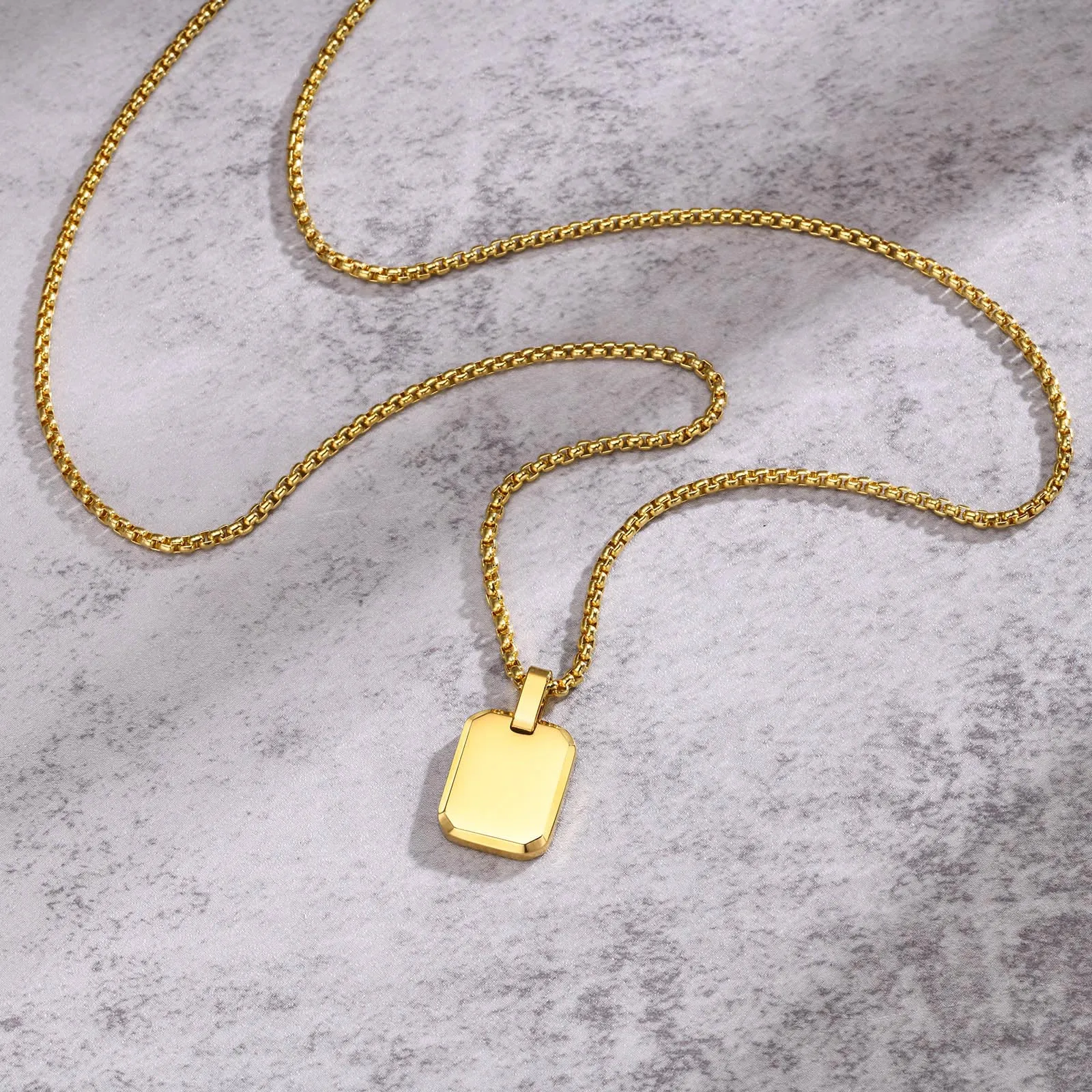 Qina C. Collar De Cadena Colgante Con Texto Personalizado Con Grabado Láser, Nombre, Fecha, Mensaje De Amor, Barra De Acero Inoxidable, Colgante De Cadena, Regalo F/esposa, Marido, Papá, Mamá