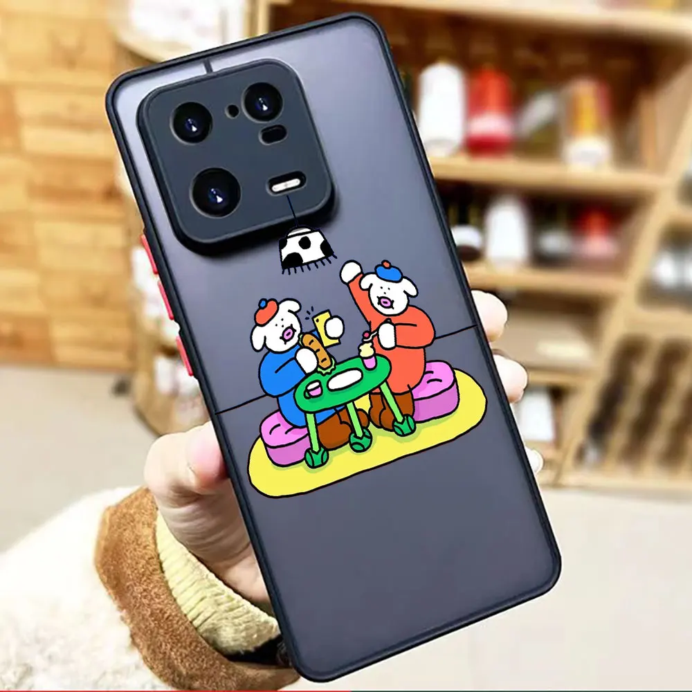 thumbnail image 1 of Funda mate para Xiaomi 13 12 12S 12T 11 11T 10 10T 10S 9 8 6X 5X PRO LITE 5G Funda Coque Capa Shell cerdo blanco conejo dibujos animados, 1 of 5