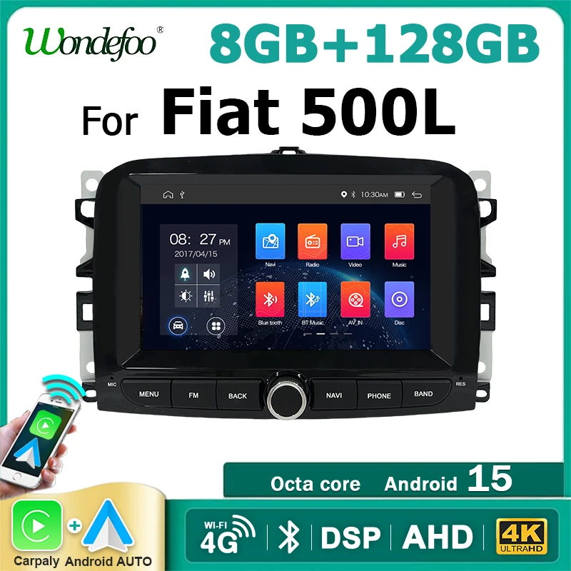 8G128GWirelessCarplayCarRadioAndroid15AutoStereoForFiat500L2012-2021Bluetooth7"Screen2DINMultimediaplayerGPS-AliExpress