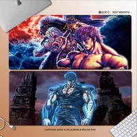 H-Hokuto No Ken Custom Skin PC Gaming Mouse Pad Gamer Desk Mats Keyboard Pad Mause Pad Muismat For Teen Girls Bedroom 2