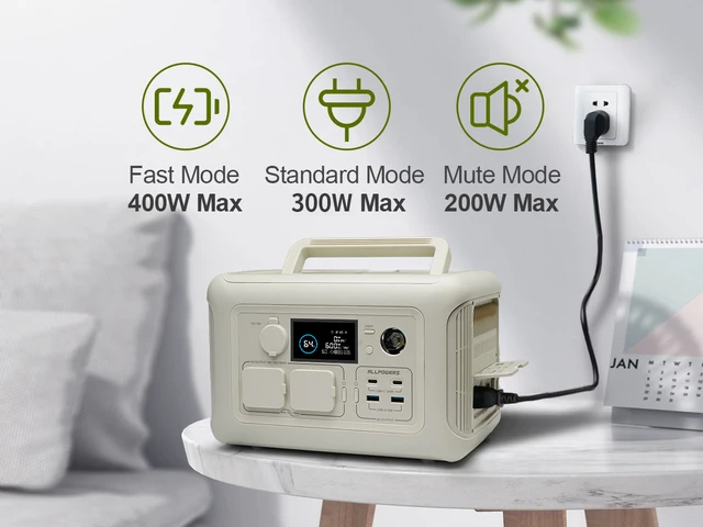 ALLPOWERS R600 Portable Power Station with Solar panel 100W , 600W 299Wh LiFePO4 Solar Generator UPS Battery Backup MPPT for RV 4