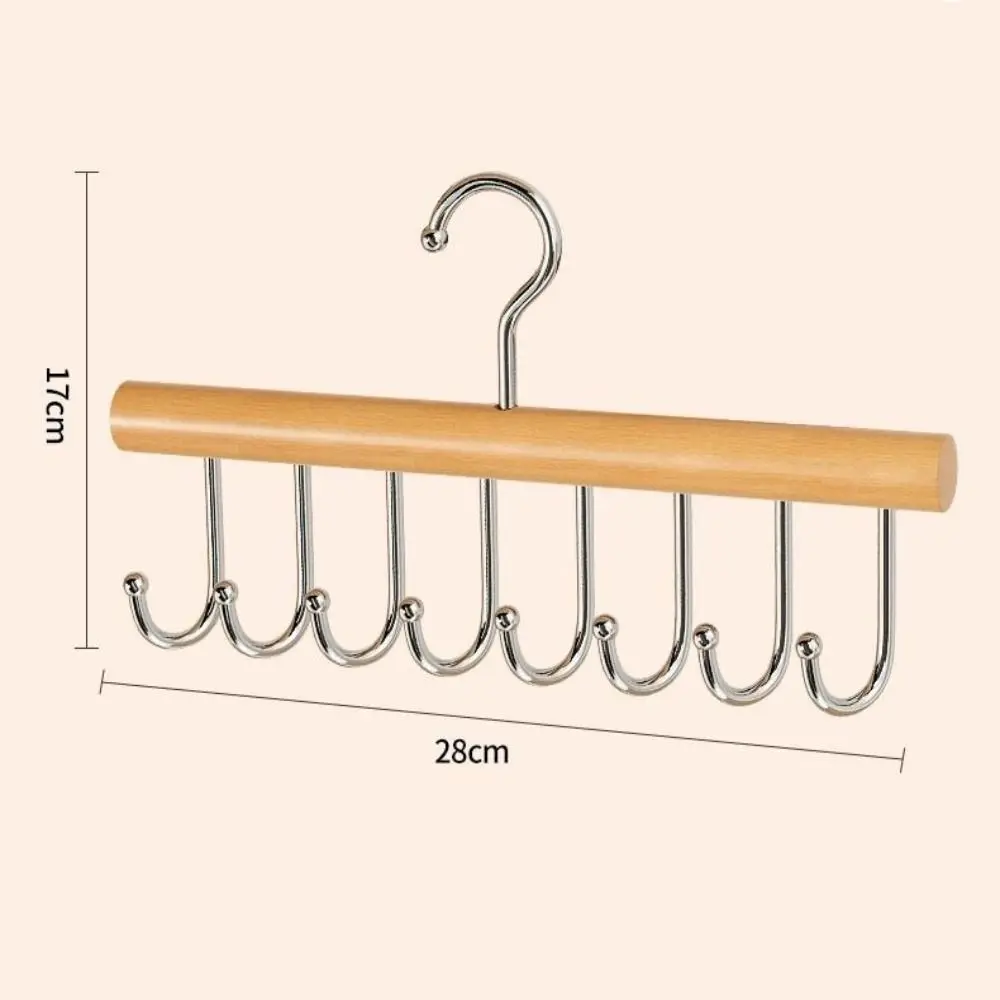 8 Hooks Bra Hanger Belts Camisole Clothes Organizer Rack Tie Hats Scarf Holder Non-slip Space Saving Wardrobe Storage 5