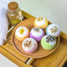  Rose Bubble Bath ball Bath explosion Bubble bomb Dried flower bath salt ball essential oil bath ball 