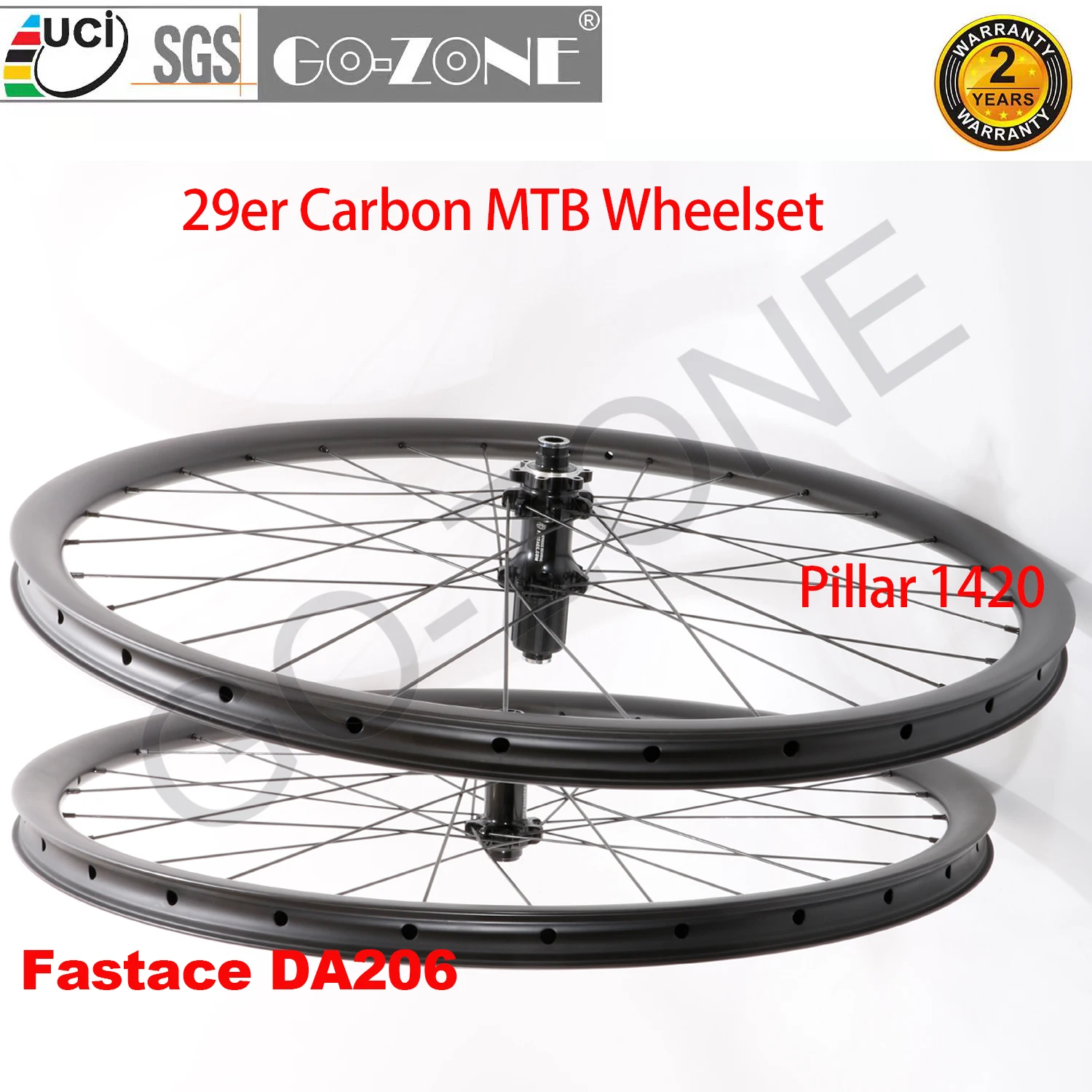 Ruote Mtb In Carbonio 29Er Fastace Da206 Tubeless Straight Pull Shiman0/Sram Xd Thru Axle/Ruote Mtb A Sgancio Rapido