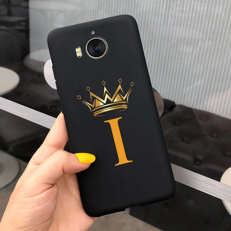 Luxury Initial Letters Crown Shockproof Phone Case Cover