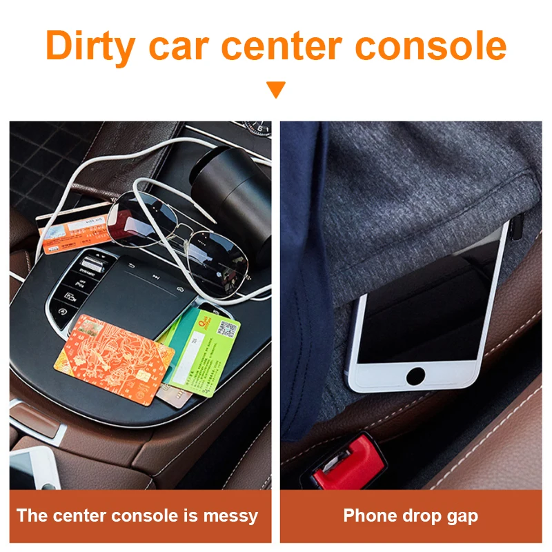 Wireless Charging Car Storage Box with Cup Holder