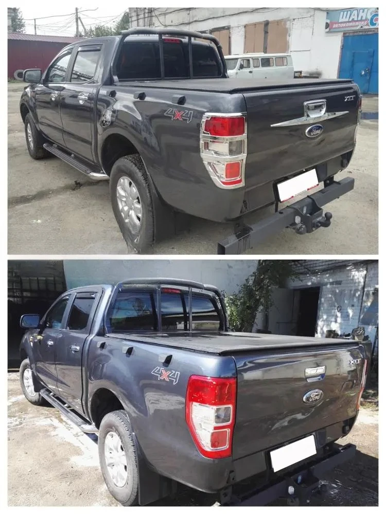 1 쌍 ABS 크롬 테일 라이트 커버 포드 레인저 Wildtrak T6 T7 T8 2016 2017 2018 2019 2020 2021 자동차 스타일링