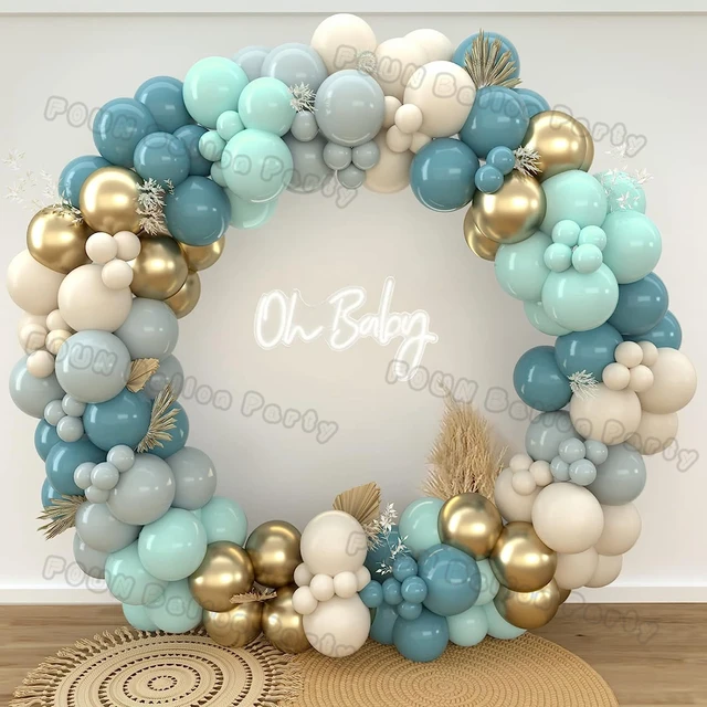 Arche Ballon Bleu, 128 Pièces Kit Guirlande de Ballons, Arche Ballon  Anniversaire, Arche de Ballons Bleu Sable Blanc Ballon Arche pour Fille  Garçons Decoration Anniversaire, Shower,Mariage Déco 