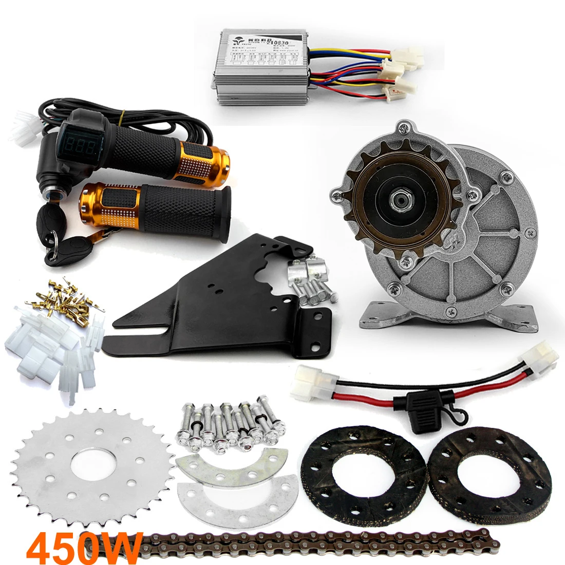 L- 고속 DIY 450W 36V 24V 브러시드 모터 전기자전거 개조 키트용