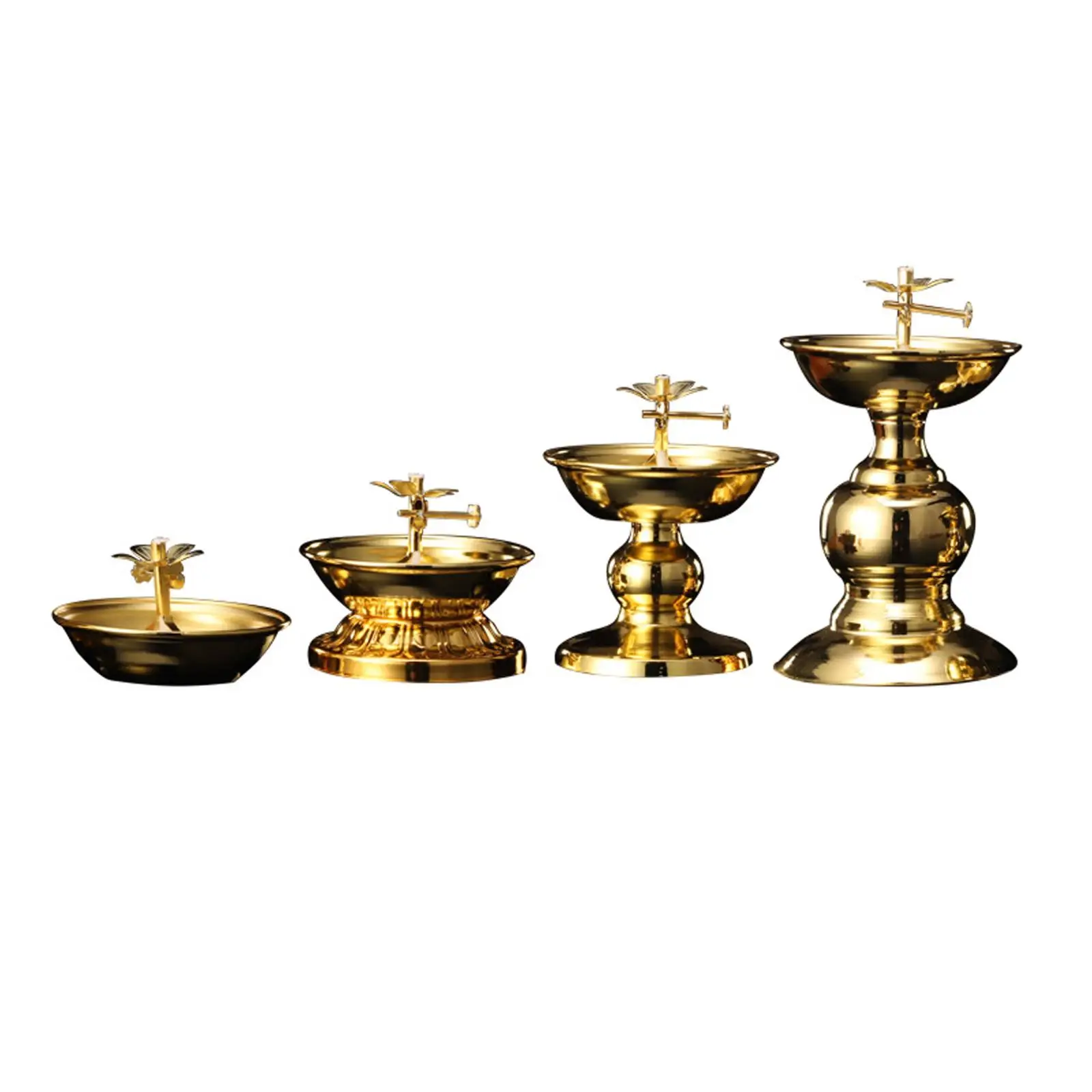 Ghee Lamp Holder Candle Holder Temples Tibetan Buddhist Supplies Golden Cup Oil Lamp Holder for
