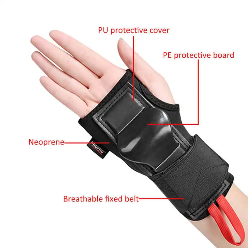 PROPRO Roller Skating Wrist Guard Handguard Double-Sided Support Anti-Fall Outdoor Sports Protective Gear