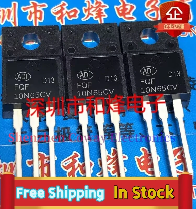 

10PCS-30PCS FQF10N65CV 10A 650V TO-220F N In Stock Fast Shipping