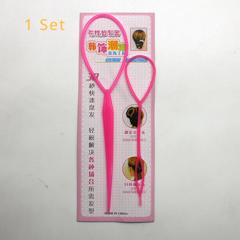 Ponytail Creator Hair Styling Tool Set - Black Hair Braid Maker Accessory