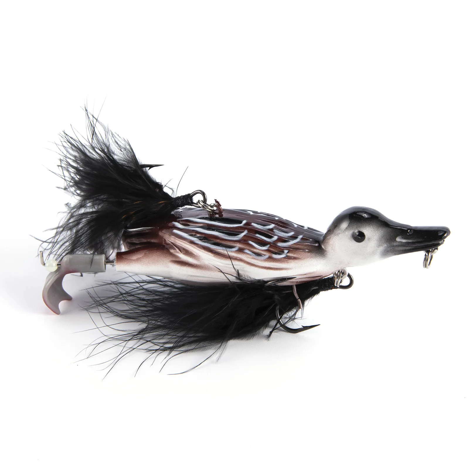 Topwater Duck Fishing Lure 105mm Lifelike 3D Duck Poppers Floating Hard Bait  Feathered Hooks Artificial Bait Bass Pike Catfish - AliExpress