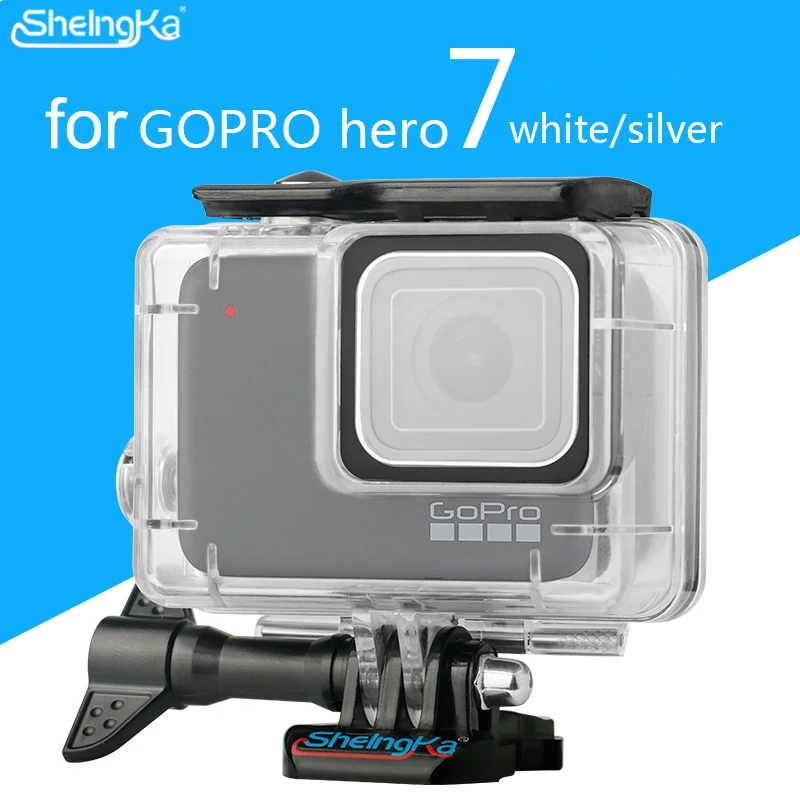 

Водонепроницаемый корпус 45 м для GoPro Hero 7, серебристый/белый защитный чехол для подводного погружения для дайвинга, аксессуары для камеры Go Pro