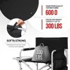 26" Tall Folding Directors Chair with Side Table,Portable Makeup Artist Bar Height, Steel Frame 300 lbs Capacity 6