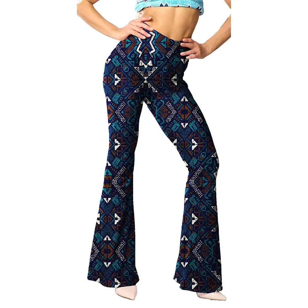 

Women Baggy Flared Pants Boho Style Floral Hippie Wide Leg Gypsy Palazzo Casual Trousers Vintage Printed Bell-bottomed Trousers