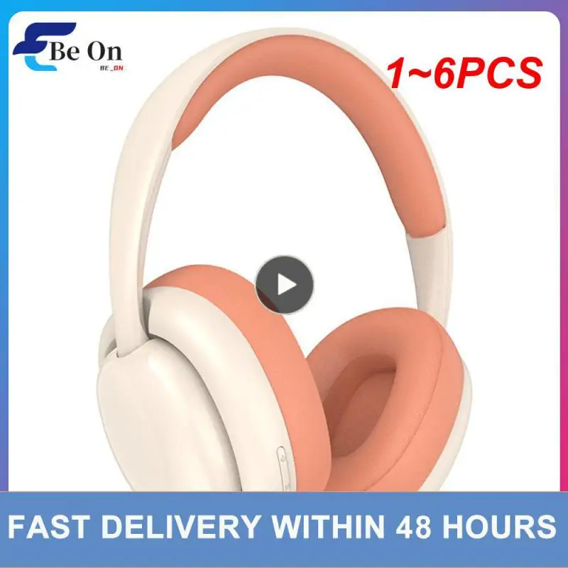 

1~6PCS H1 ANC Wireless Headphones 40dB Earphone 5.2 4-mics ENC 40mm Driver Over the Ear Headsets 70H