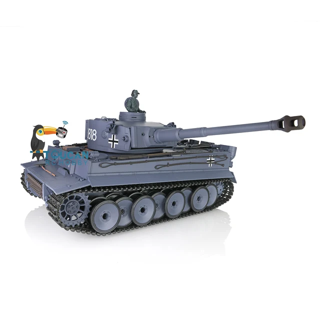 Heng Long 1/16 7.0 Plastic Tiger I RC Tank 3818 W/ Steel Gearbox Barrel Recoil IR Battle RC Model for Boy as Gift TH17237-SMT8 4