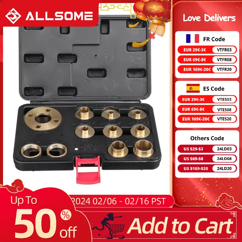 Allsome-11pcs-Woodworking-Router-Bushing-Guide-10-30mm-Copper-Premium ...