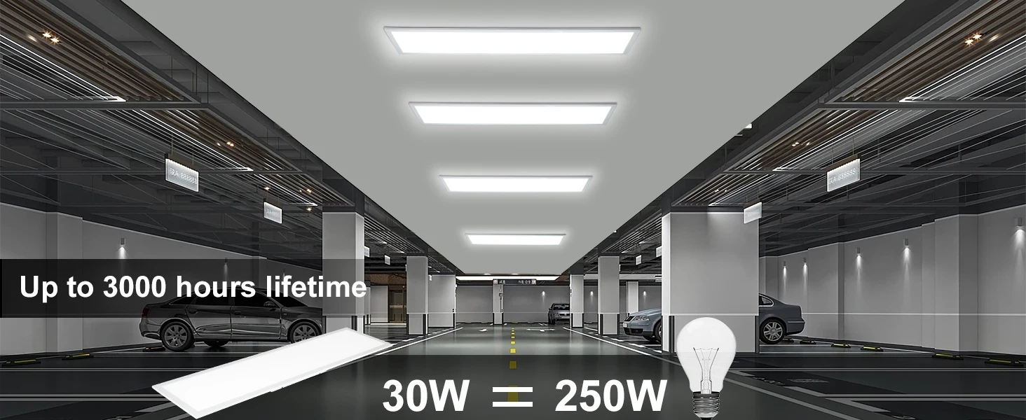 2PCS 30 W LED Ceiling Lights, 100×25 cm Flat Panels, 3300LM Dimmable, 3000–6500K S614e7669df2b4ae084f0376c7da2ca81a