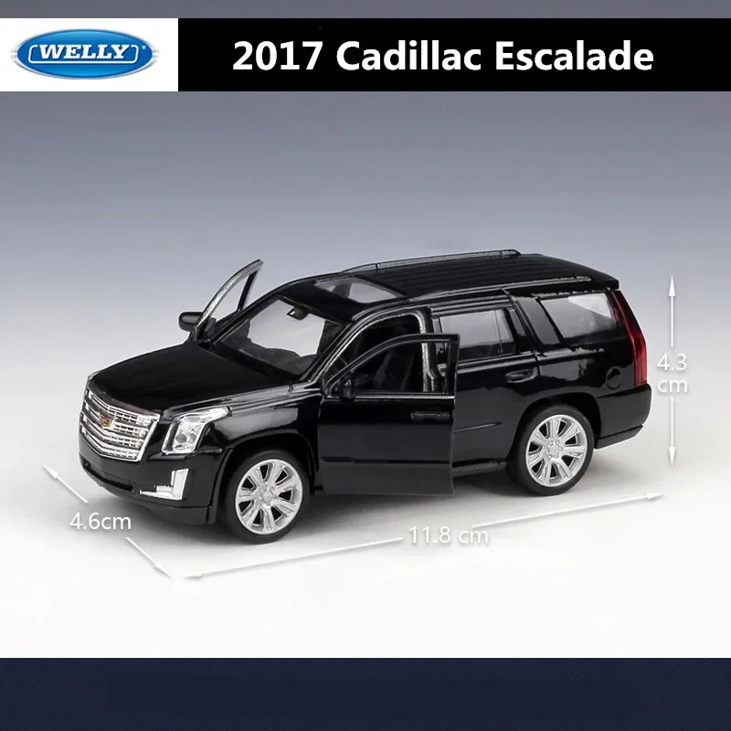 Welly 1:36 Cadillac Escalade SUV Alloy Car Model Diecasts Metal Toy Vehicles Pull Back Car Model Simulation Collection Kid Gifts