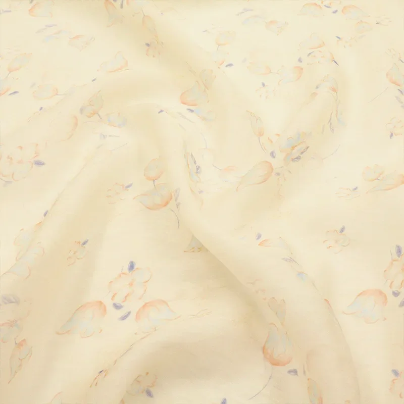 Plain Silk Printed Fabric XR786B-8817 for Spring Summer Cheongsam Dresses Children's Clothing And Accessories Sports Fabric