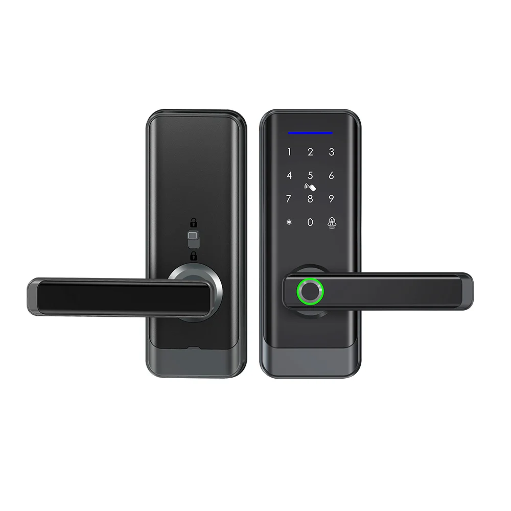 

Tuya App WiFi KeyCard Digital Biometric Fingerprint Electric Door Lock Waterproof Cerradura Inteligente Smart Door Lock Security