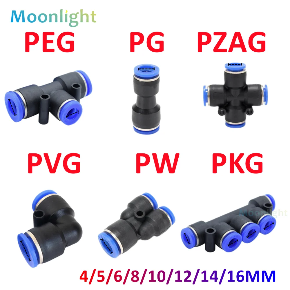 Adapter aus Kunststoff 4-stufig für 6, 10, 12, 16mm-Schlauch, VPE 5 Stück