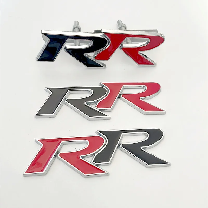 혼다 시빅 무겐 어코드 CRV 시티 HRV 스티커 액세서리용 3D 메탈 RR 로고 자동차 전면 그릴 후면 트렁크 엠블럼 배지 데칼