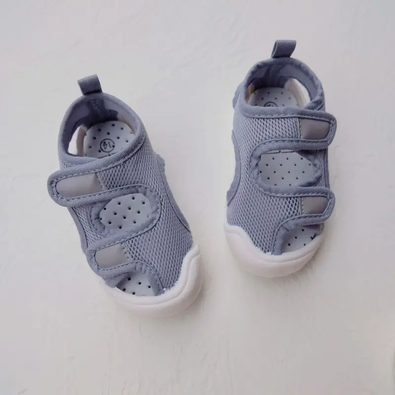 Children Summer Mesh Shoes Boys Girls Fashion Double Hook Design Holiday Shoes Baby Soft Beach Sandals