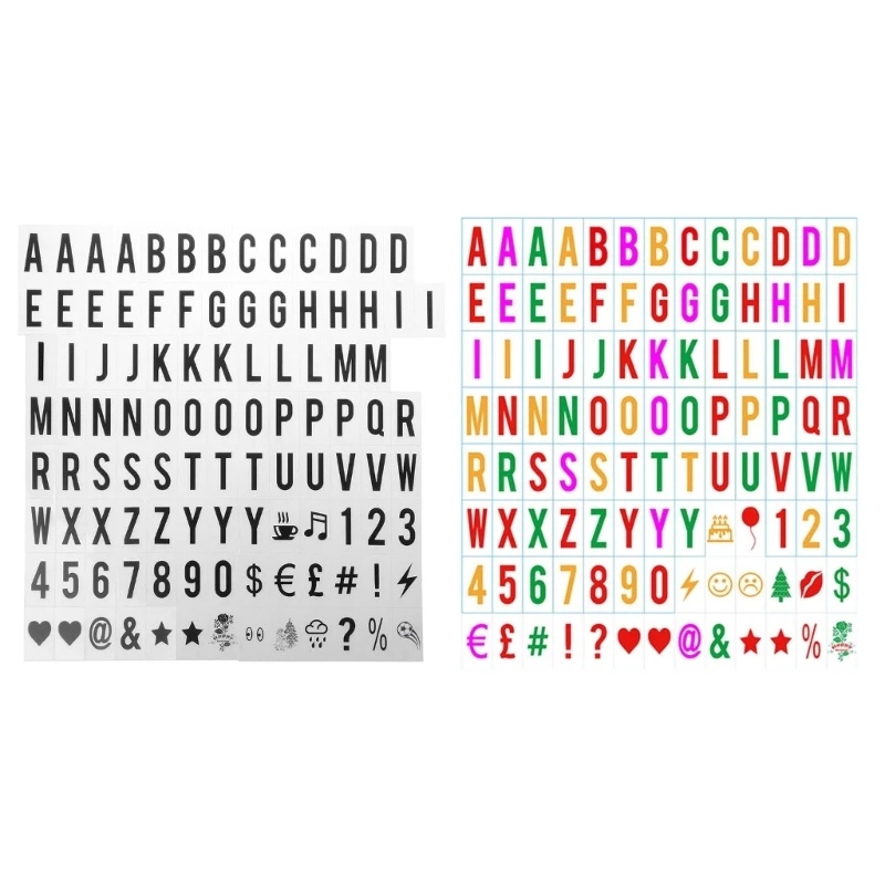 

573A LED Light Luminous Box Letters Number Cards DIY Cinema Light Box Symbols