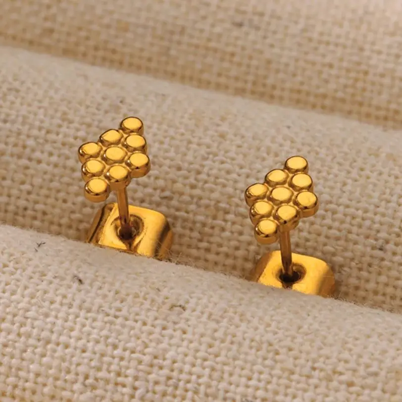 Stainless Steel Bead Earrings Womens Jewelry