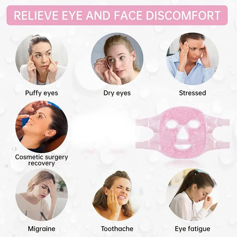 Máscara de compressa gelada para rosto inchado REBRILHO