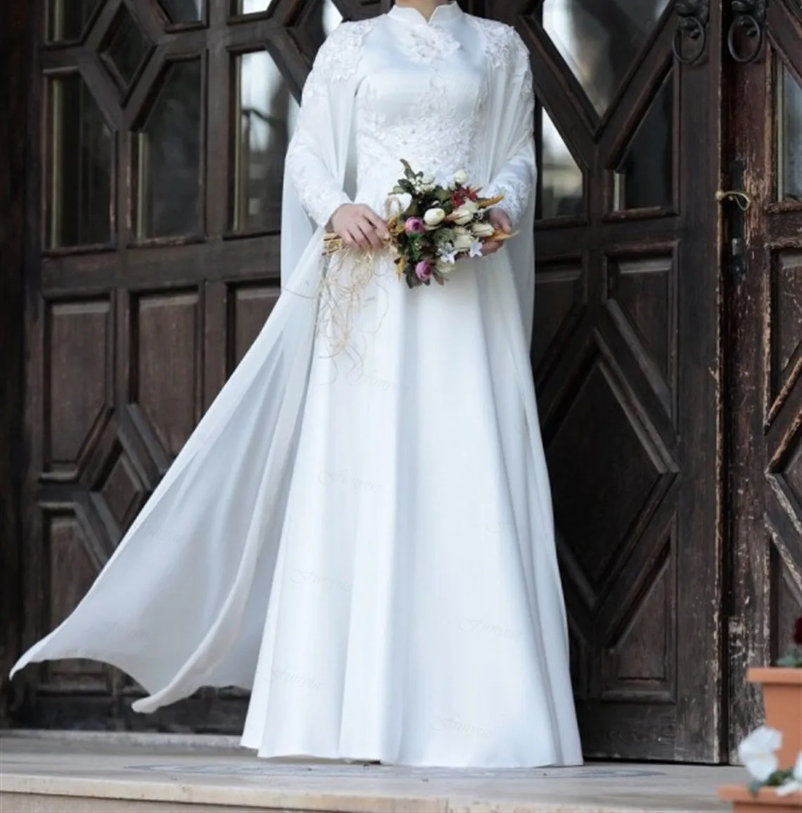 Funyue-Muslim-Wedding-Dress-Luxury-Islamic-Abaya-White-Bride-To-Be