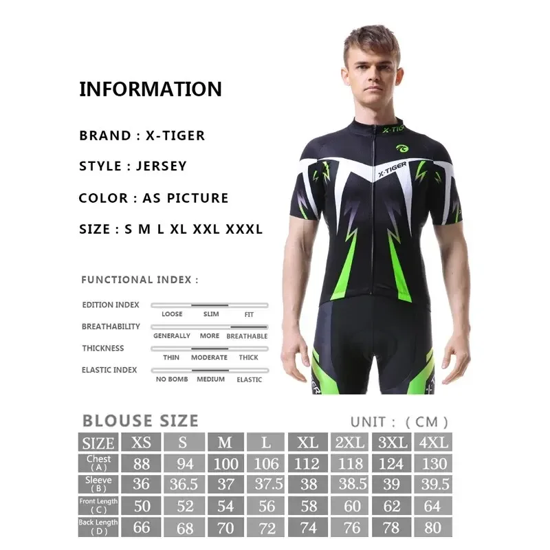 X-TIGER Cycling Jersey Ropa Ciclismo Mountain RoadBicycle Shirt Breathable Quick Dry Men's Racing MTB Pro Sportswear 3