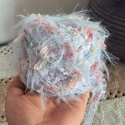 Vibrant Blue Dream Handcrafted Yarn - Colorful Floral Thread for Knitting, Crochet, and Crafting Projects (100G)