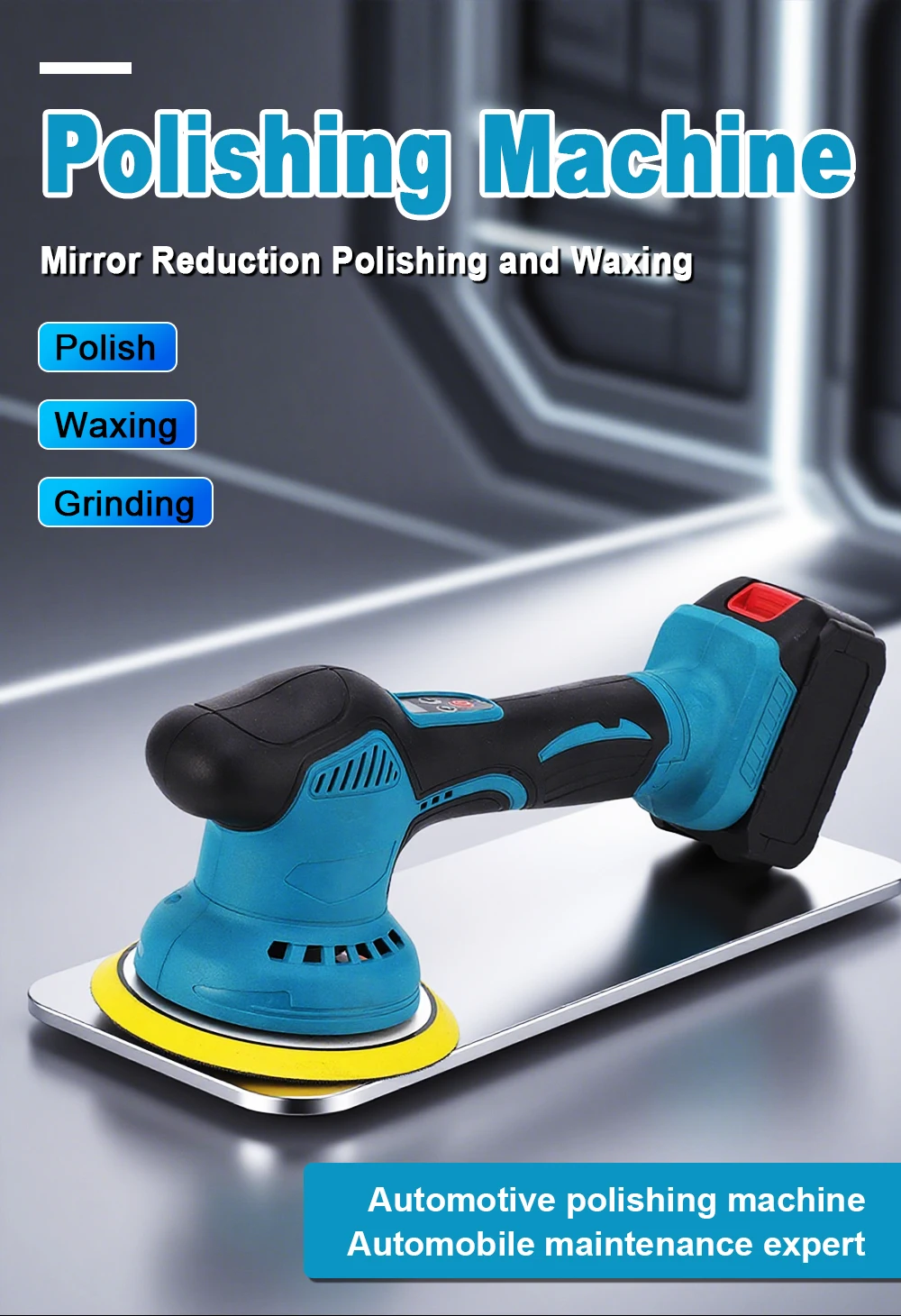 Cordless Electric Car Polisher Handheld Lithium-Powered Multi-Functional Waxing