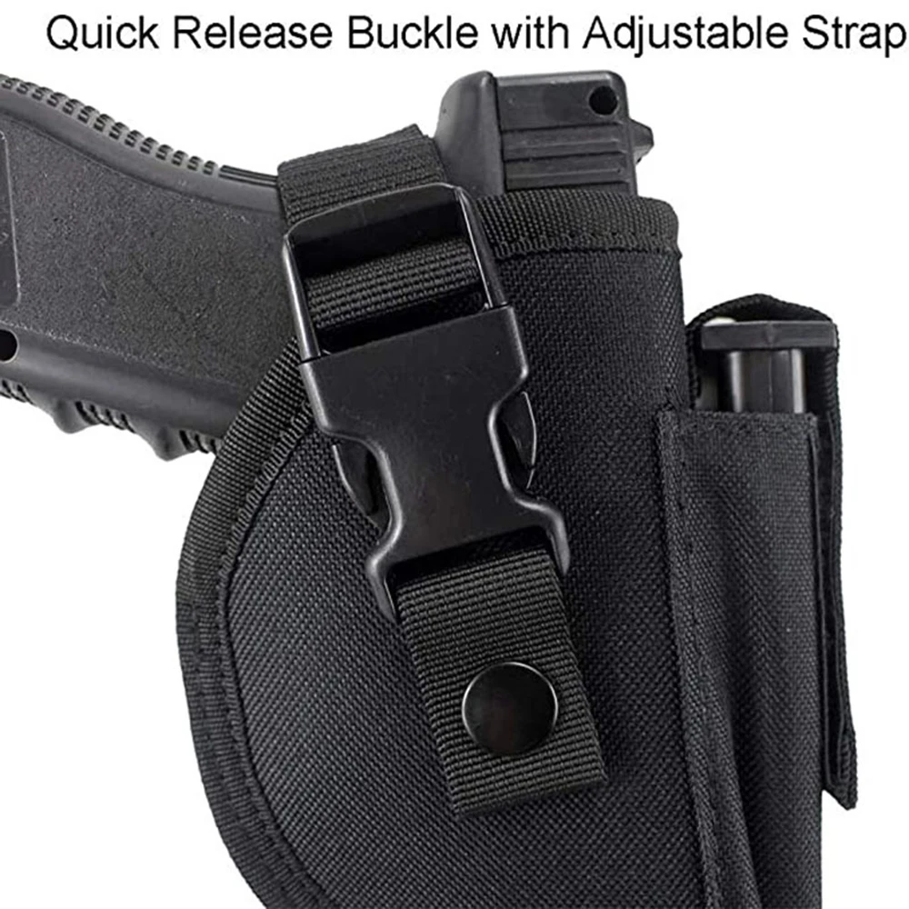 Étui Pistolet Tactique – Main Droite – Clip Ceinture (OWB) – Noir Polymère (Neuf)