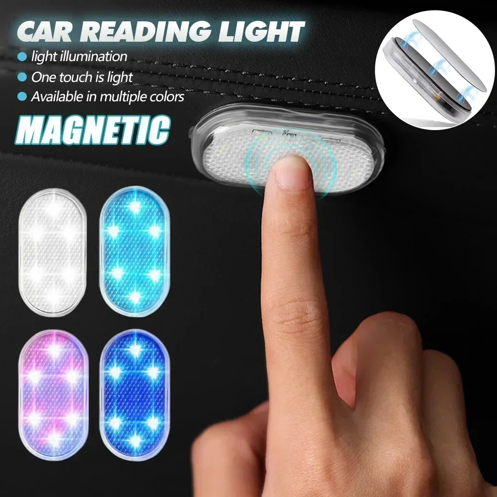 New USB Rechargeable Atmosphere Lamp Magnet RGB Interior Ambient Light LED Wireless Light Car