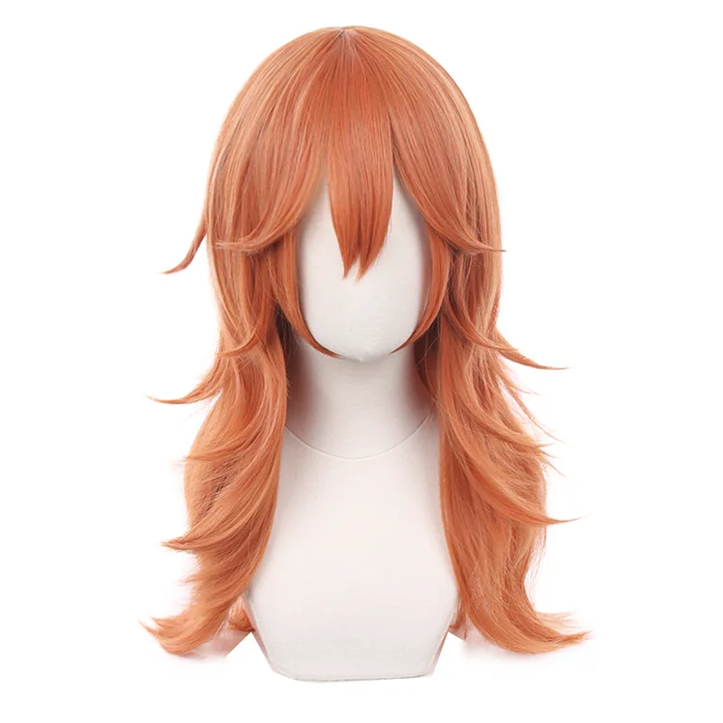 

Anime Chainsaw Man Cosplay Angel Devil Wig Angel Devil Men Orange Brown 60CM Heat Resistant Synthetic Halloween Wig