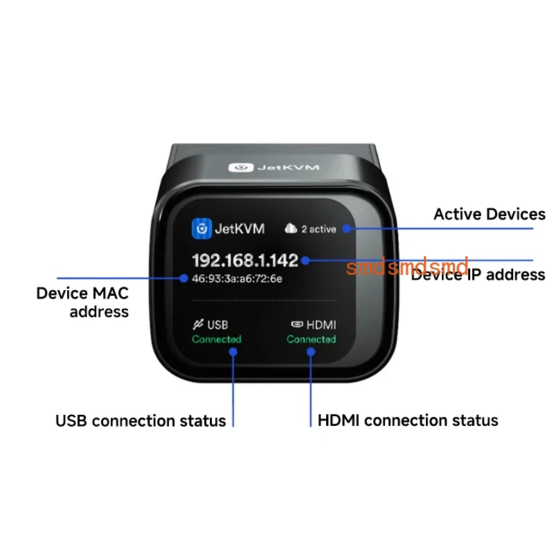 JetKVM IP-KVM 오픈 소스 원격 관리 데스크탑 제어 장치는 Mac/Windows/Linux 등 컴퓨터 원격 컨트롤러를 지원합니다.