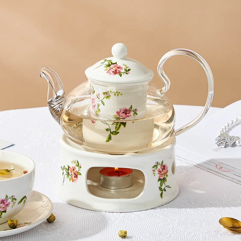 Blooming Tea Gift Set with Glass Teapot & Warmer