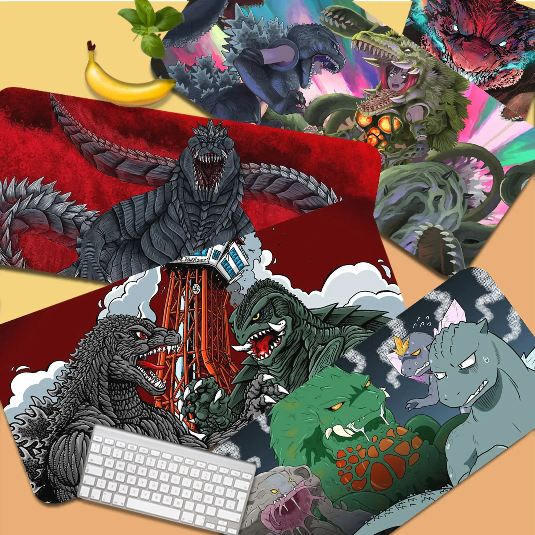 

Anime Monster G-Godzillas Mousepad New Gamer Speed Mice Retail Small Rubber Mousepad Size for Game Keyboard Pad