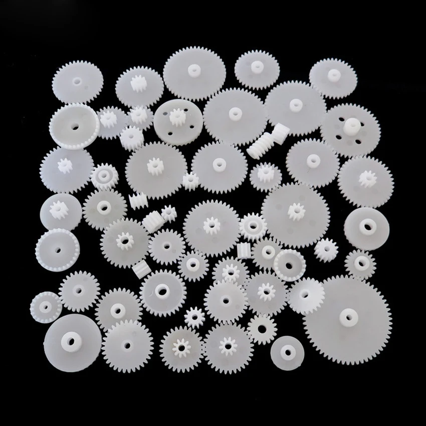 72Pcs/set 0.5 Modulus Plastic Motor Gear Bag Kit DIY Model Robot