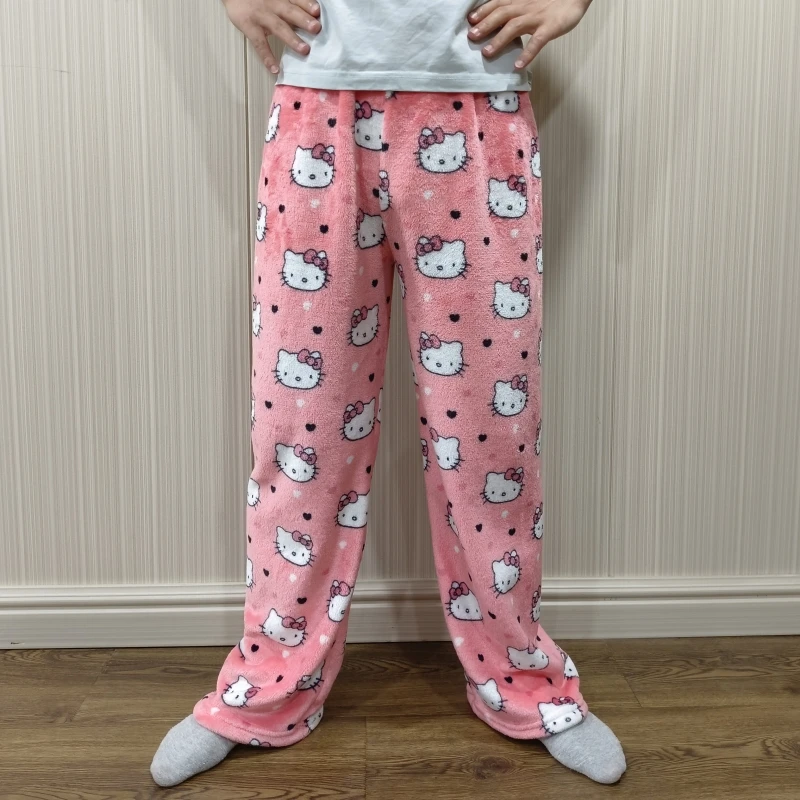Pantaloni Pigiama Hello Kitty Donna - Comodi Con Elastico In Vita, Taglia L Rosa - Foto 8