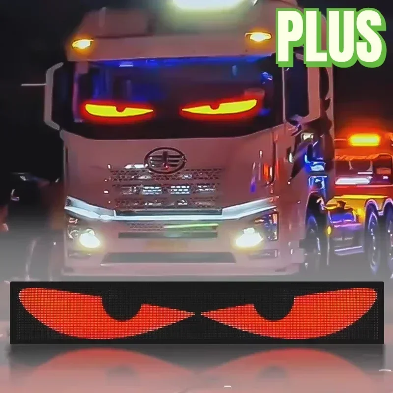 2 in 1 LED Matrix Pixel Panel Display Screen Flexible RGB Car Graffiti Scrolling Text Animation Shop Reminder Light Bluetooth
