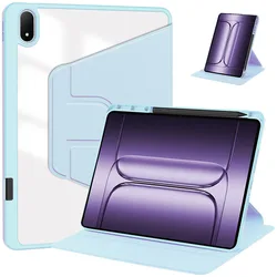 Rotating Acrylic Back Case with Pencil Holder - Enhanced Protection Cover for Oneplus Pad2 Pro13.2 (Sky blue)