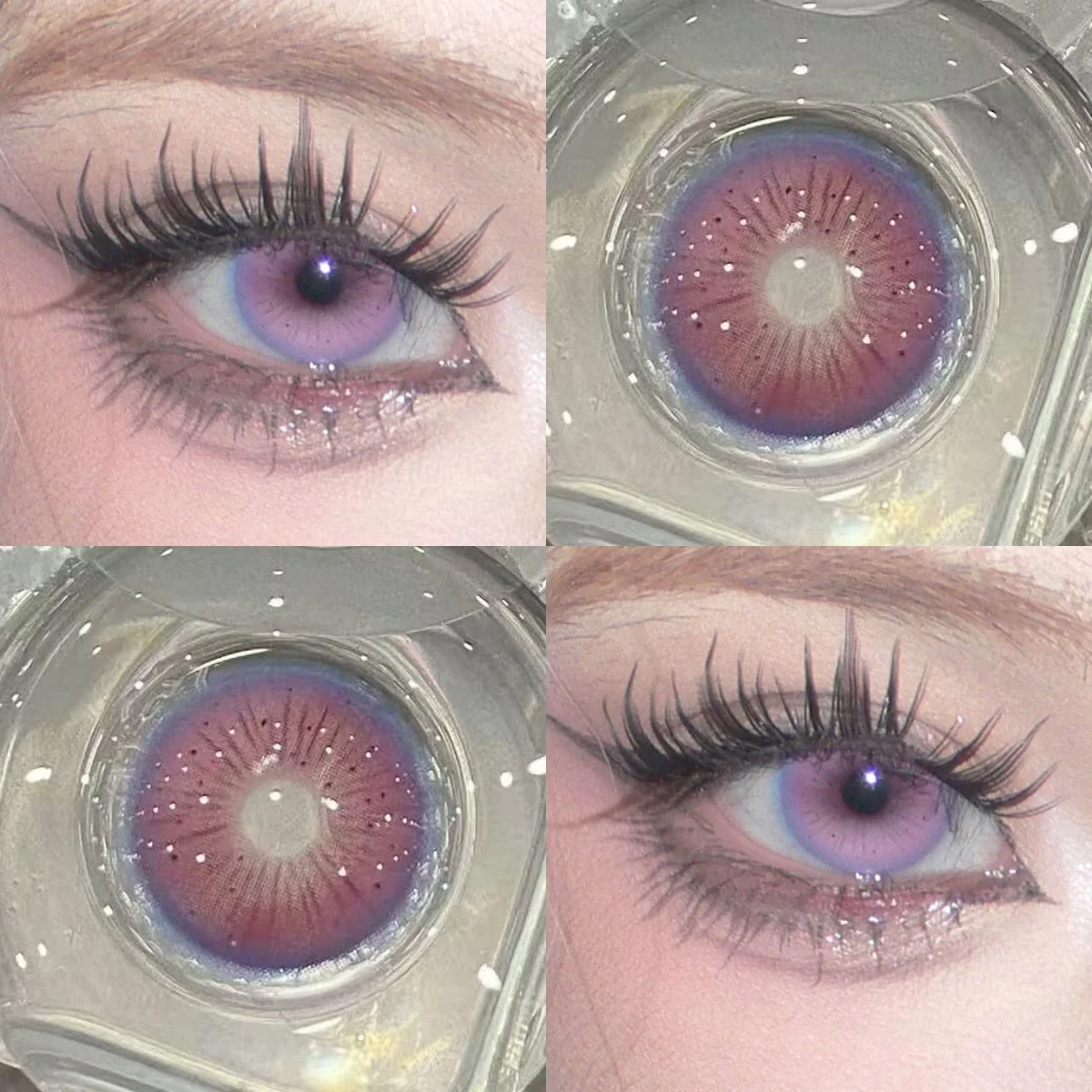 Visuashow Pink Anime Cosplay Contacts: 12-Month Cute Small Pupil Eye Accessory